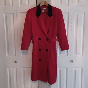 Vintage Sexy Boss Babe Long Red Blazer